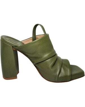 Ixos Shoes Akita Sandal With Heel With Sage - Green