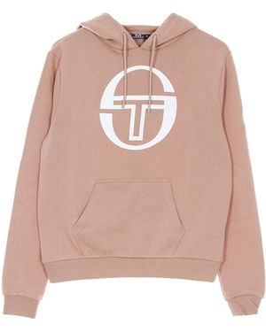 Sergio Tacchini Martin Cropped Logo Cropped Hoodie - Pink