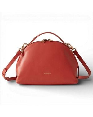 Borbonese Sexy S Tas Met Schouderriem Vitello Nappato Papaya - Rood