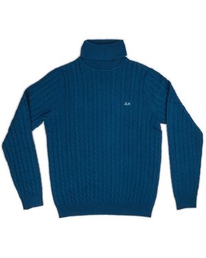 Sun 68 Mannen Trui K44156 83 Blu Pr - Blauw