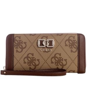Guess Wallet Karnilla Logo Slg - Brown