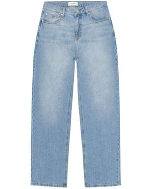 Les Deux Roi Lavado Denim Straight Leg Jeans - Azul
