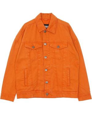 Urban Classics Jeans Jacket Oversize Garment Dye Jacket - Orange