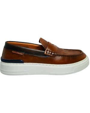 Ambitious Schuhe Fur Herren Sommer Moccasin, Aus Leder. Fur Einen Raffinierten Look - Braun