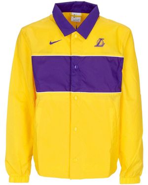 Nike Coach Jacket Nba Lightweight Jacket Loslak - Yellow