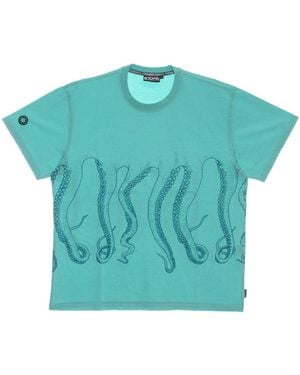 Octopus Dyed Tee Aquamarine T-Shirt - Blue