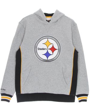 Mitchell &amp; Ness Herren-Hoodie Nfl Pinnacle Heavyweight Fleece Hoodie Pitste Heather/Original Teamfarben - Grau
