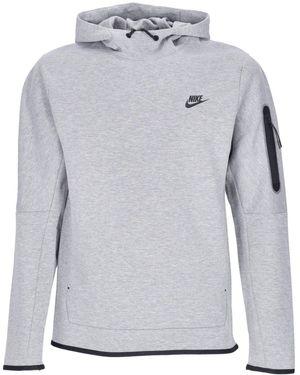 Nike Sweat A Capuche Leger Pour Hommes Tech Fleece Po Hoodie - Gris