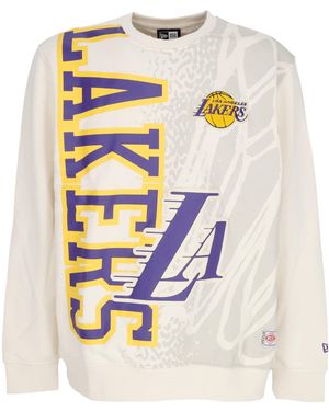 KTZ Mannen Crewneck Sweatshirt Nba Ce Crewneck Loslak Originele Team Kleuren - Wit