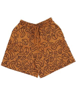 Huf Groovy Wide Short Shorts - Brown