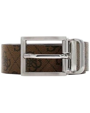 Guess Milano Reversible &Amp; Adjustable Belt H35 Coffee Adjustable And Reversible Leather - Brown