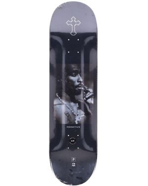Primitive Skateboarding Platinum Deck X 2Pac Schwarzes Herren-Skateboard-Deck - Blau