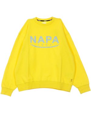 Napa Silver B-Arosa Crew Sweat Crew Neck Sweatshirt - Yellow