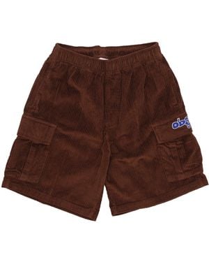 Obey Easy Cord Emb Cargo Short Pants - Brown