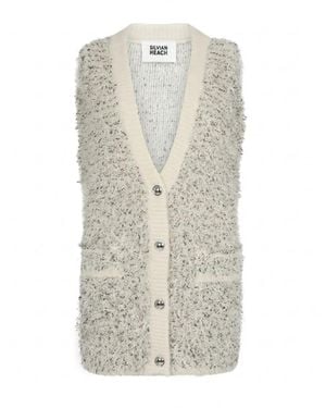 Silvian Heach Gilet Rhonza - White