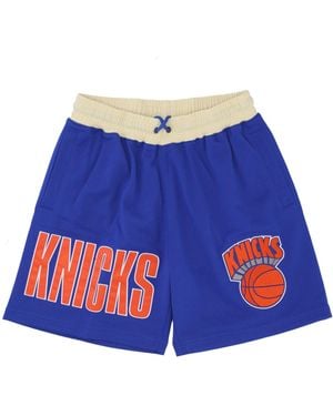 Mitchell & Ness Basketball Shorts Nba Team Og 2.0 Fashion Short Vintage Logo Neykni - Blue