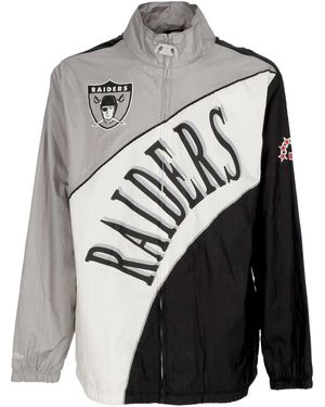 Mitchell &amp; Ness Herenwindjack Nfl Arched Retro Lined Windjack Oakrai Multi/Wit - Grijs
