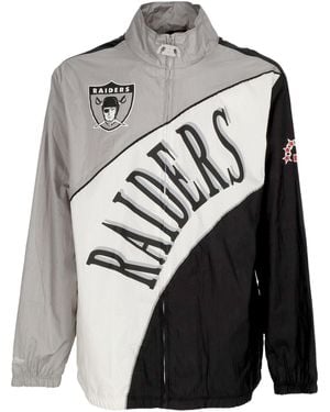 Mitchell & Ness Nfl Arched Retro Lined Windbreaker Oakrai - Gray
