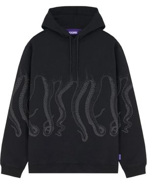 Octopus Camiseta De Hombres Esquema - Negro