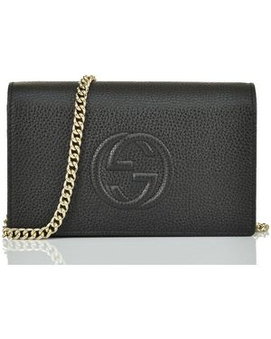 Gucci Sac A Main Soho Noir Cuir Femme Cellarius Mod