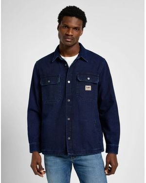 Lee Jeans Jackets And Jackets 112355654 Medium Worn Wash - Blue