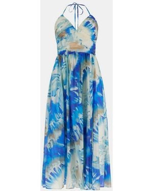 MARCIANO BY GUESS Vestido Con Estampado Floral Mujer Azul