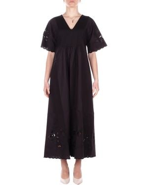 Max Mara Vrouw Jurk 2615621092600 012 Wkd Zwarte Truffel