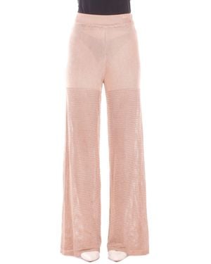 Blugirl Blumarine Pants Ra6046Ma87R X0768 Pant.Maglia Long Visc Shiny - Pink