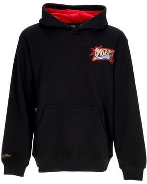Mitchell & Ness Hoodie Nba Premium Fleece Vintage Logo Hoodie Allen Iverson Phi76E - Blue