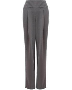 Lardini Wool Gray High Waist Palazzo Pants
