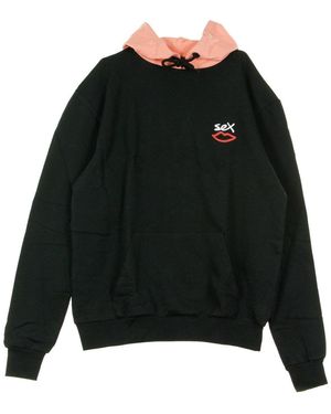 SEX Skateboards Leichtes Herren-Sweatshirt Mit Kapuze, Zweifarbig, Schwarz