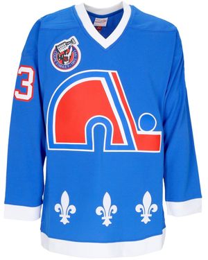 Mitchell & Ness Hockey Jacket Nhl Dark Jersey 1992 No 13 Sundin Quenor - Blue