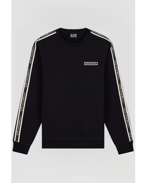EA7 Sudadera De Cuello De Hombre Negro