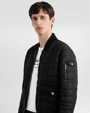 Dolce & Gabbana Bomber Uomo Trapuntato – G9Brbtfus22 - Black