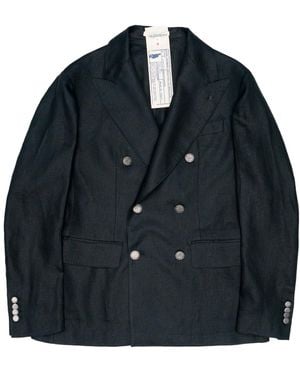 Messagerie Herren Doppel Petto Jacke Leon Brittan - Schwarz