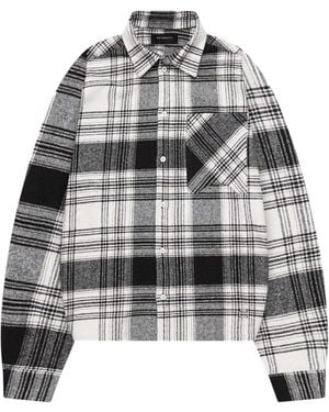 RETERNITY Camiseta De Franela De Diseno Creativo En La Franela Acolchada - Gris