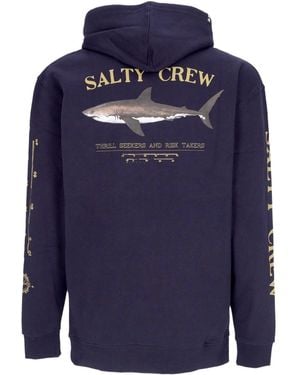 Salty Crew Bruce Hood Fleece Hoodie - Blue