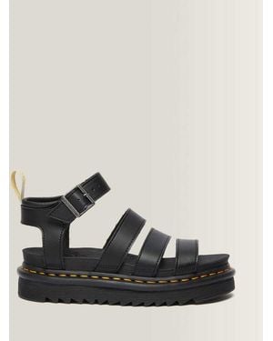 Dr. Martens Blaire Felix Rub Off Vegan Strap Sandals - Black