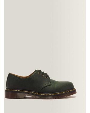 Dr. Martens 1461 Eye Crazy Horse Leather Lace Up Shoes - Green