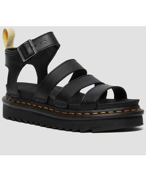 Dr. Martens Blaire Felix Rub Off Vegan Strap Sandals - Black