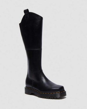 Dr. Martens Amaayah Knee High Leather Boots - Black