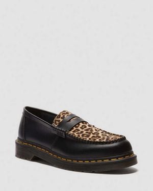Dr. Martens Penton Hair On & Smooth Leather Loafers - Black
