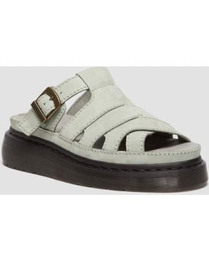 Dr. Martens Maxxy Slide Buttersoft Leather Sandals - Green