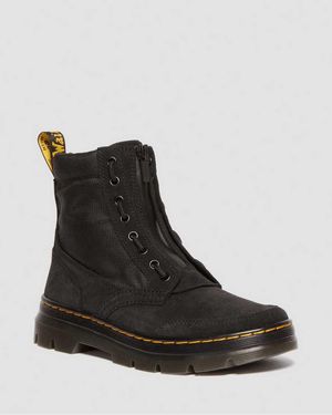 Dr. Martens Leather Combs Jungle Zip Casual Boots - Black