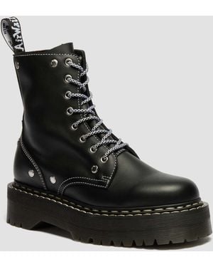 Dr. Martens Jadon Monochrome Sendal Leather Platform Boots - Black
