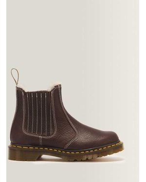 Dr. Martens 2976 Leonore Ii Faux Fur Lined Grizzly Leather Chelsea Boots - Brown