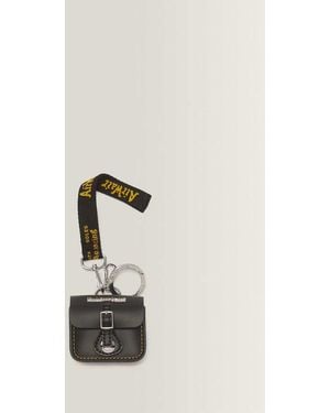 Dr. Martens Leather Pouch Keyring - White