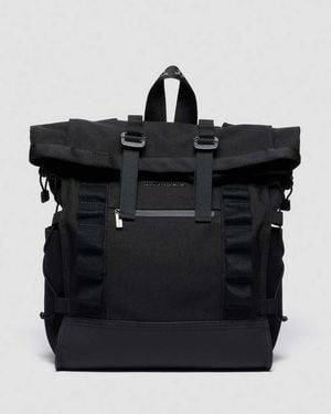 Dr. Martens Leather Tech Roll Top Backpack - Black
