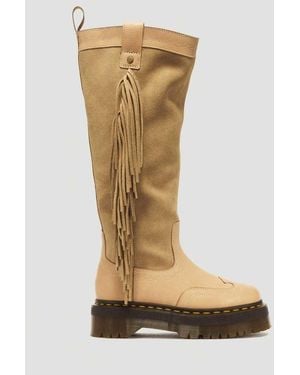 Dr. Martens Desert Rodeo Quad Hi Leather & Suede Boots - Metallic