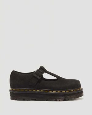 Dr. Martens Zebzag Milled Nubuck Mary Jane Shoes - Black